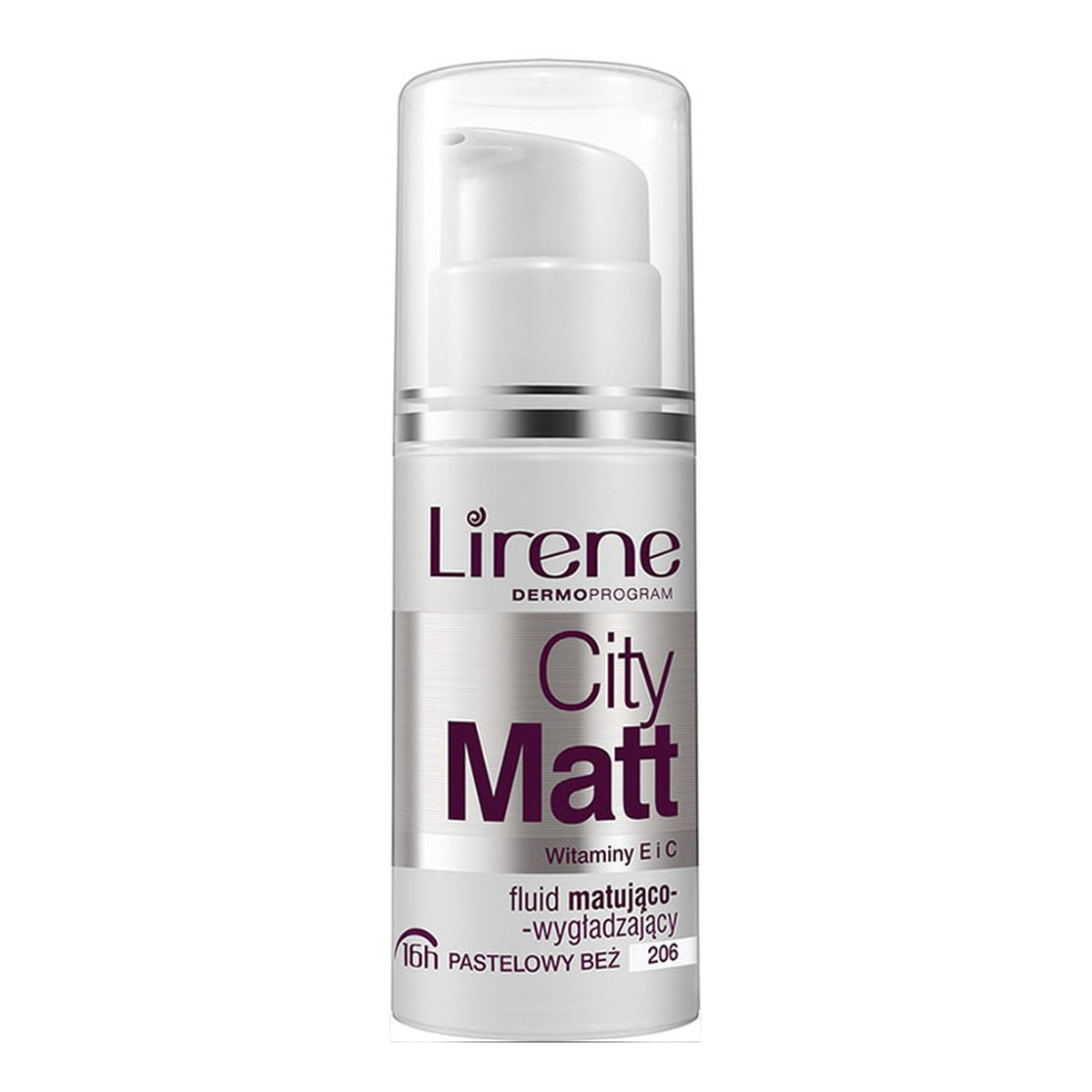 Lirene City Matt Dermo Program Fluid Matująco-Wygładzający Pastelowy Beż (206) 30ml