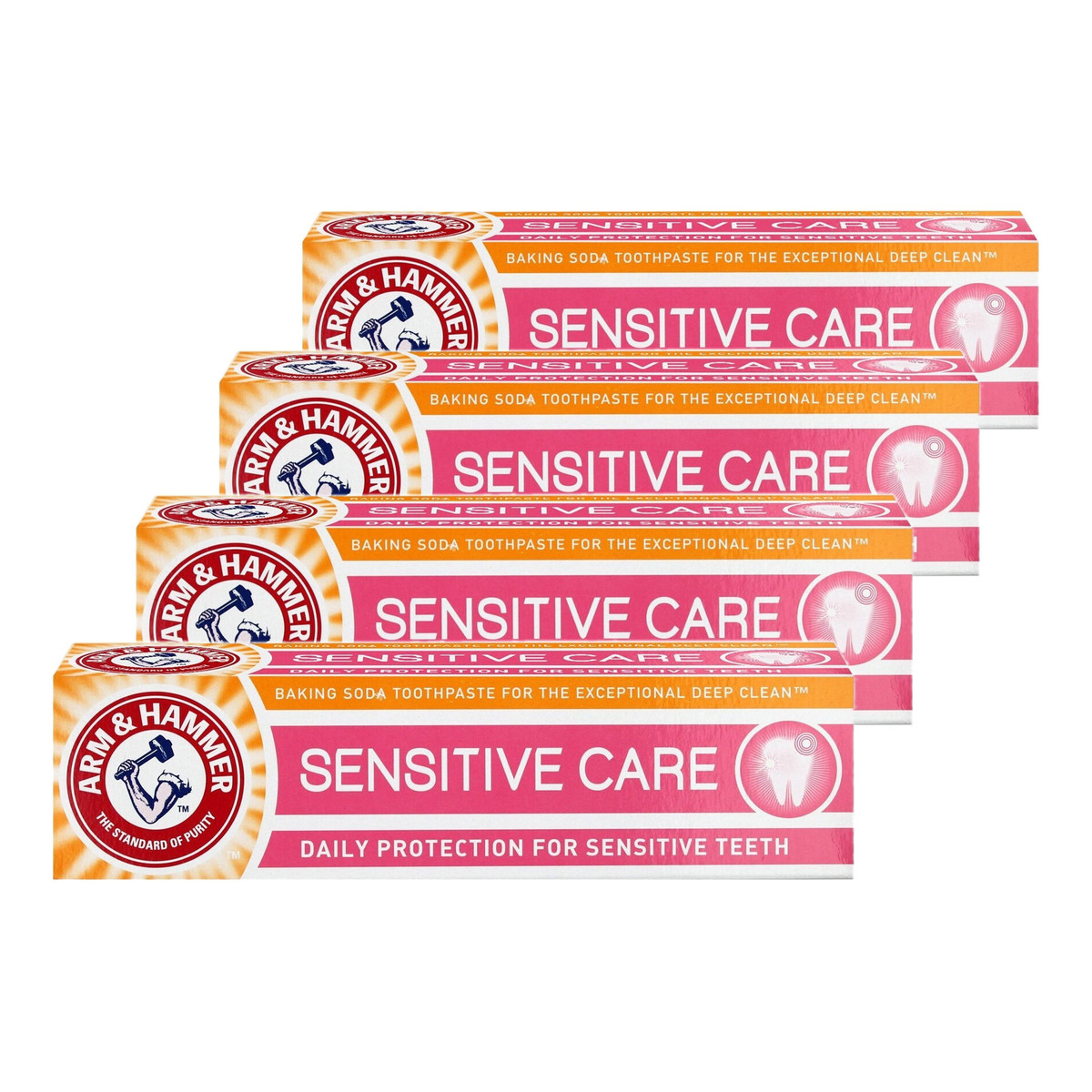 ARMS&HAMMER Sensitive Care Pasta do zębów 4x75ml