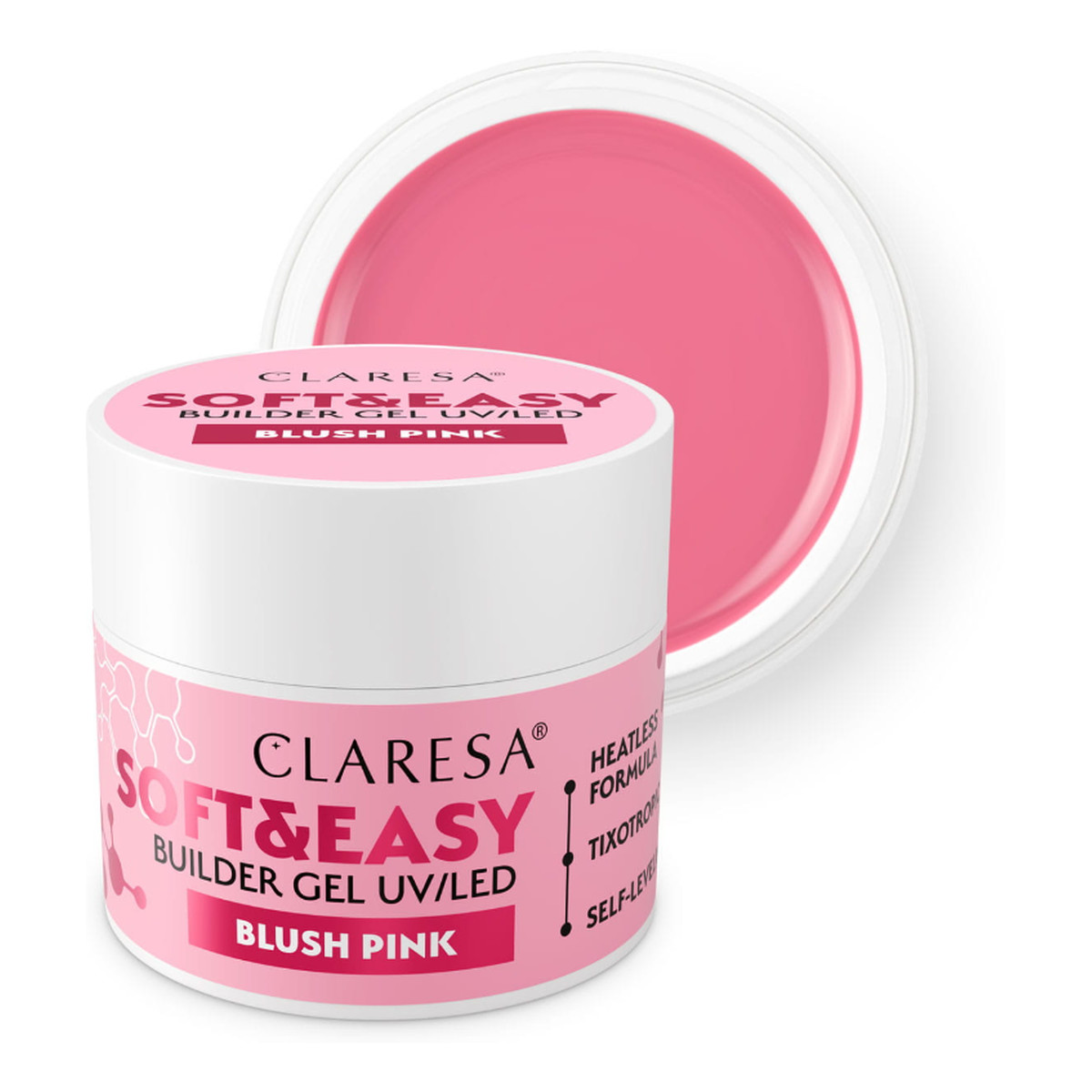 Claresa N Żel budujący do paznokci soft&easy builder blush pink 12g
