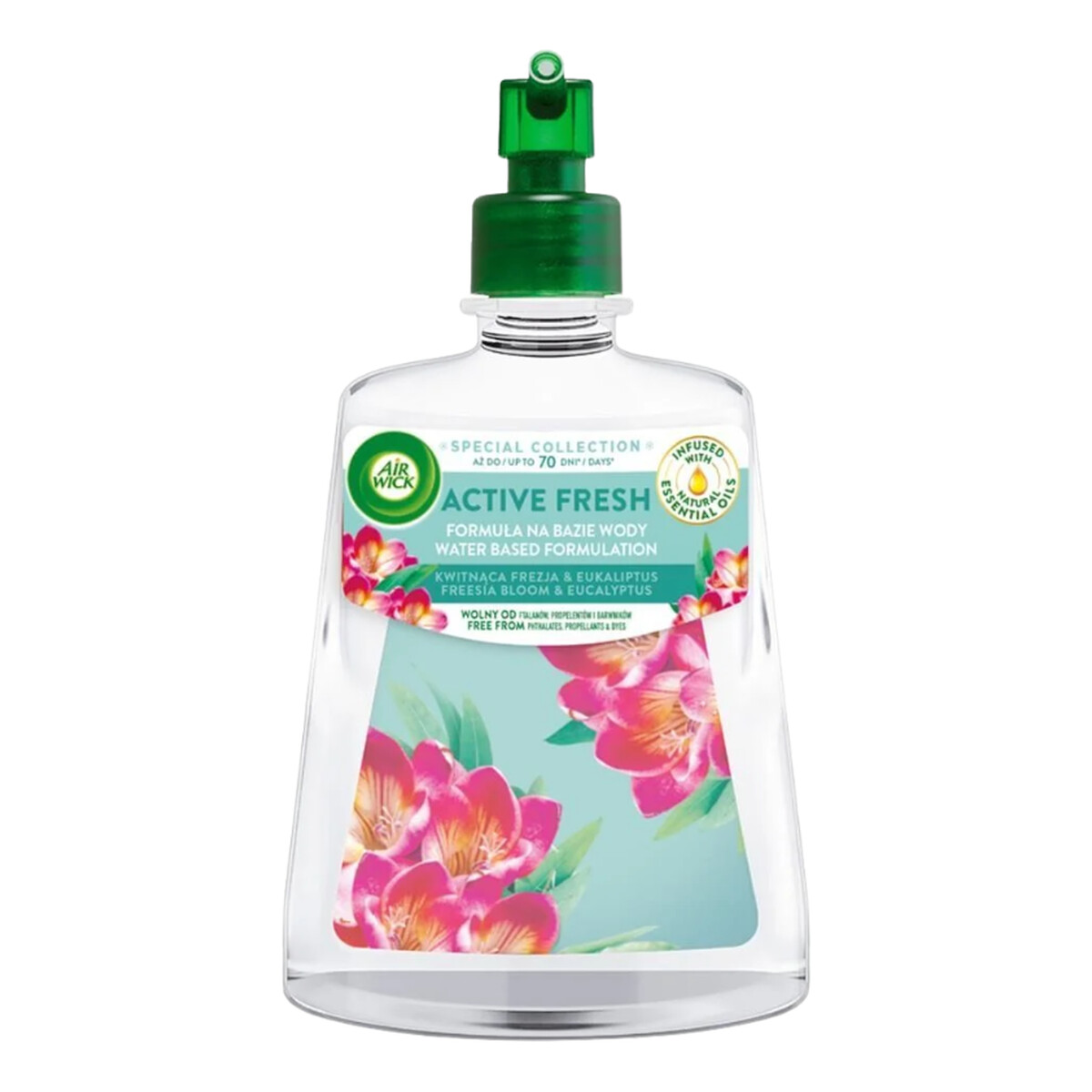 Air Wick Active Fresh odświeżacz wkład Kwitnąca Frezja & Eukaliptus 228ml