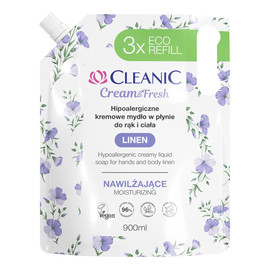 Cream & Fresh Hipoalergiczne mydło nawilżające w płynie do rąk i ciała Len