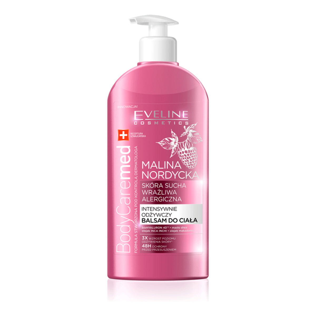 Eveline BodyCareMed+ Intensywnie odżywczy balsam do ciała Malina Nordycka 350ml