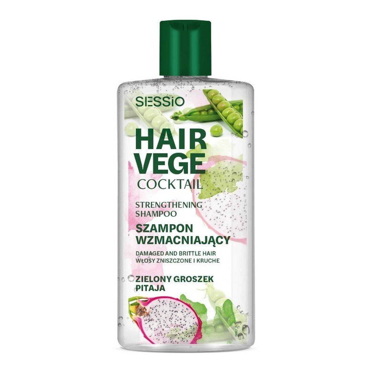 Sessio Hair Vege Cocktail Hair Vege Coctail Szampon wzmacniający do włosów - Green Peas 300ml