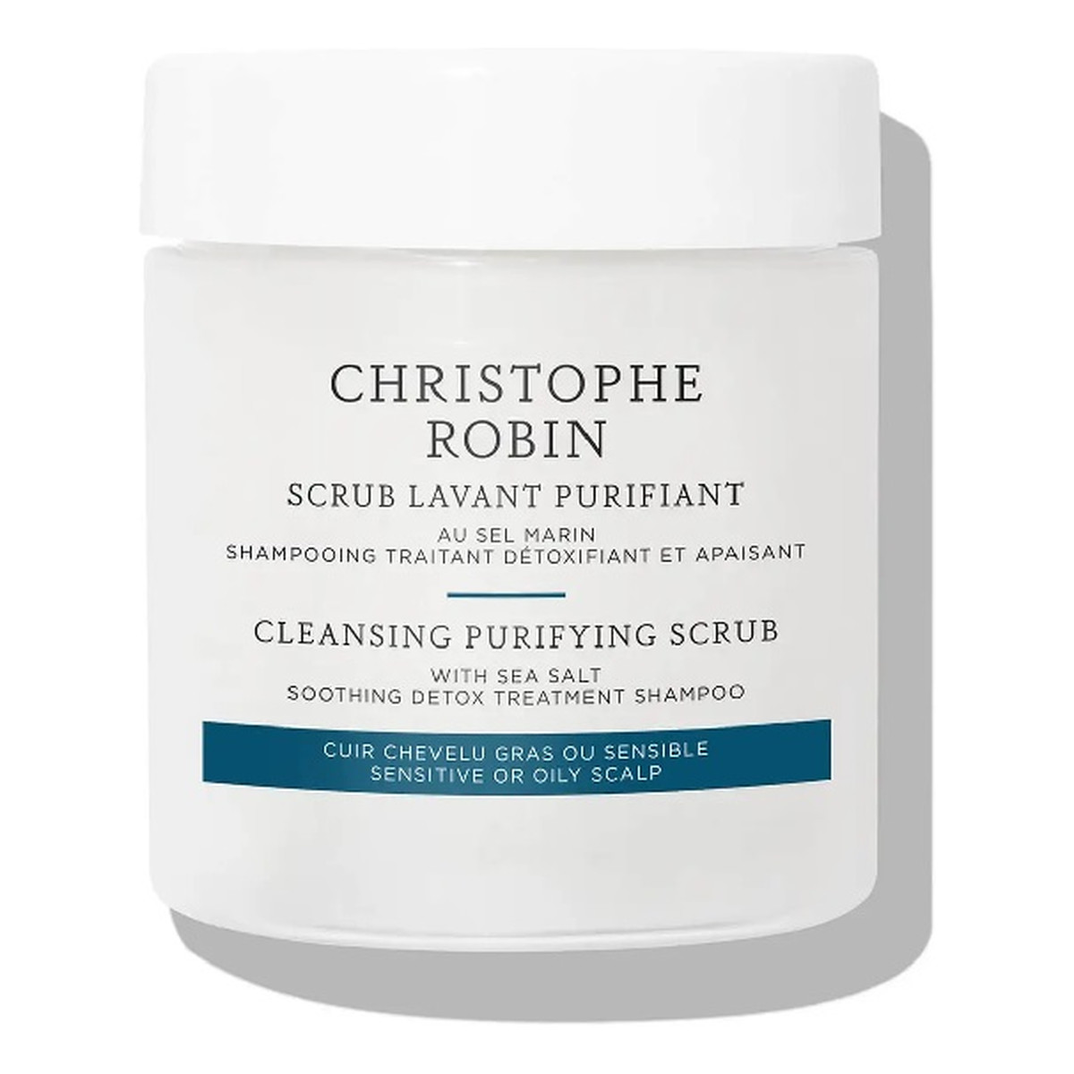 Christophe Robin Cleansing Purifying Scrub With Sea Salt detoksykujący szampon złuszczający do przetłuszczającej się skóry głowy 75ml