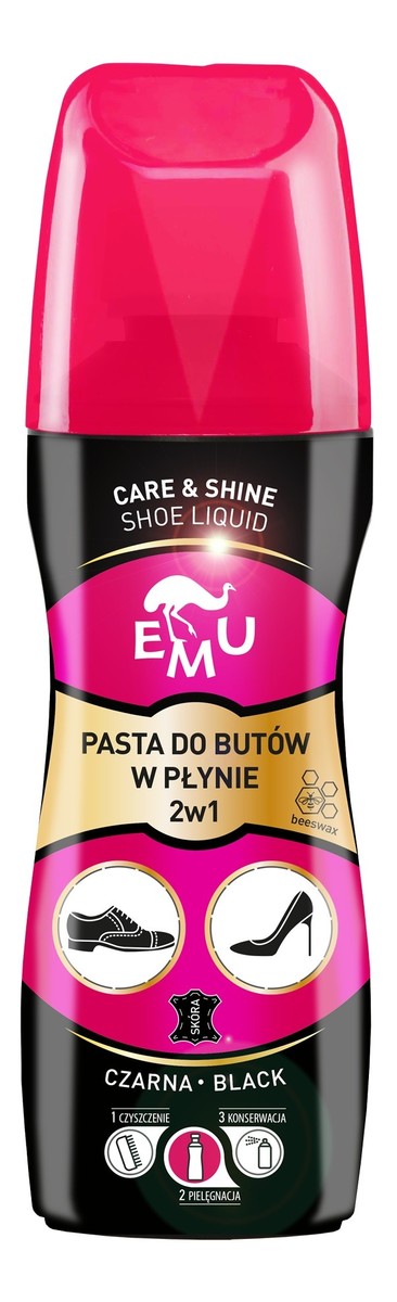 care & shine pasta do butów w płynie-czarna