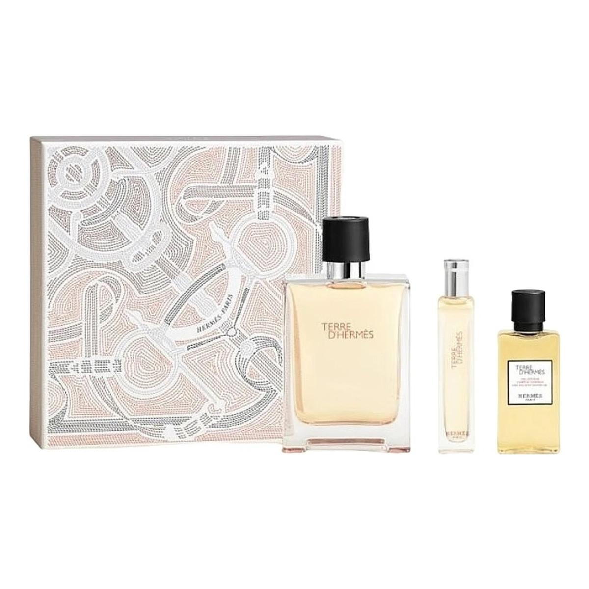 Hermes Terre D'Hermes Zestaw woda toaletowa spray 100ml + woda toaletowa spray 15ml + żel pod prysznic 40ml