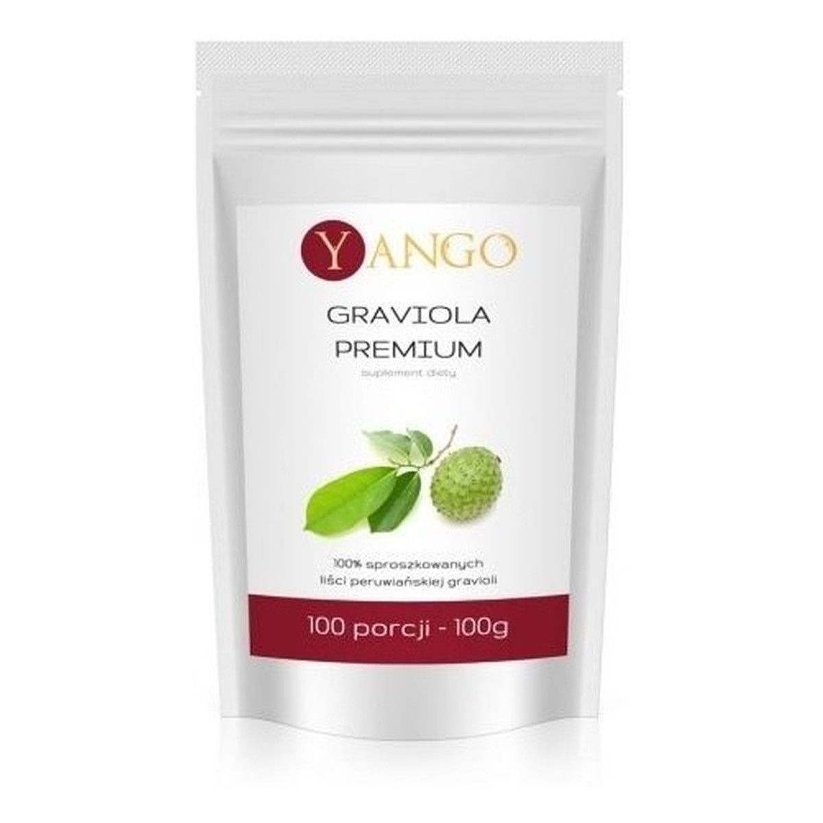 Yango Graviola Premium 100% sproszkowanych liści peruwiańskiej gravioli 100g