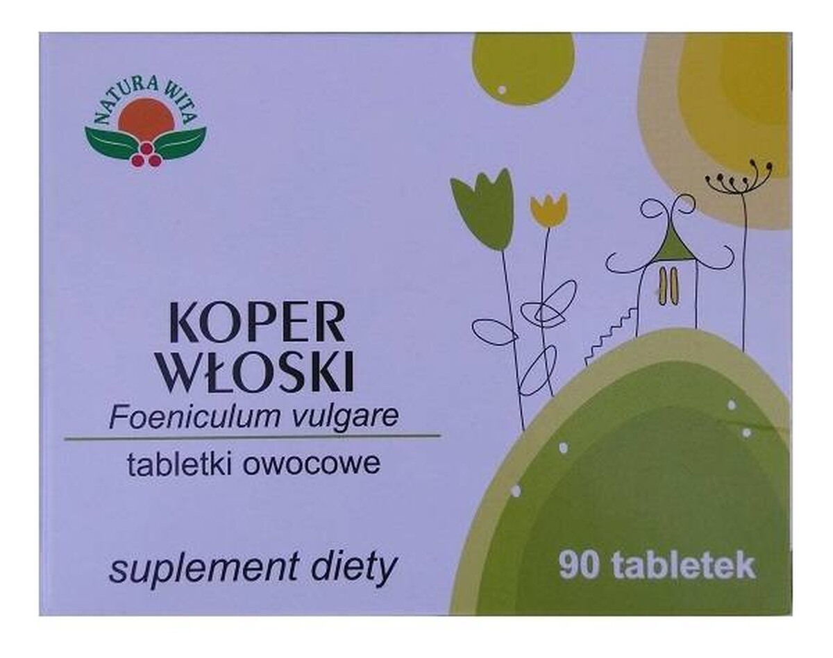 Tabletki Owocowe Koper Włoski suplement diety 90 tabletek