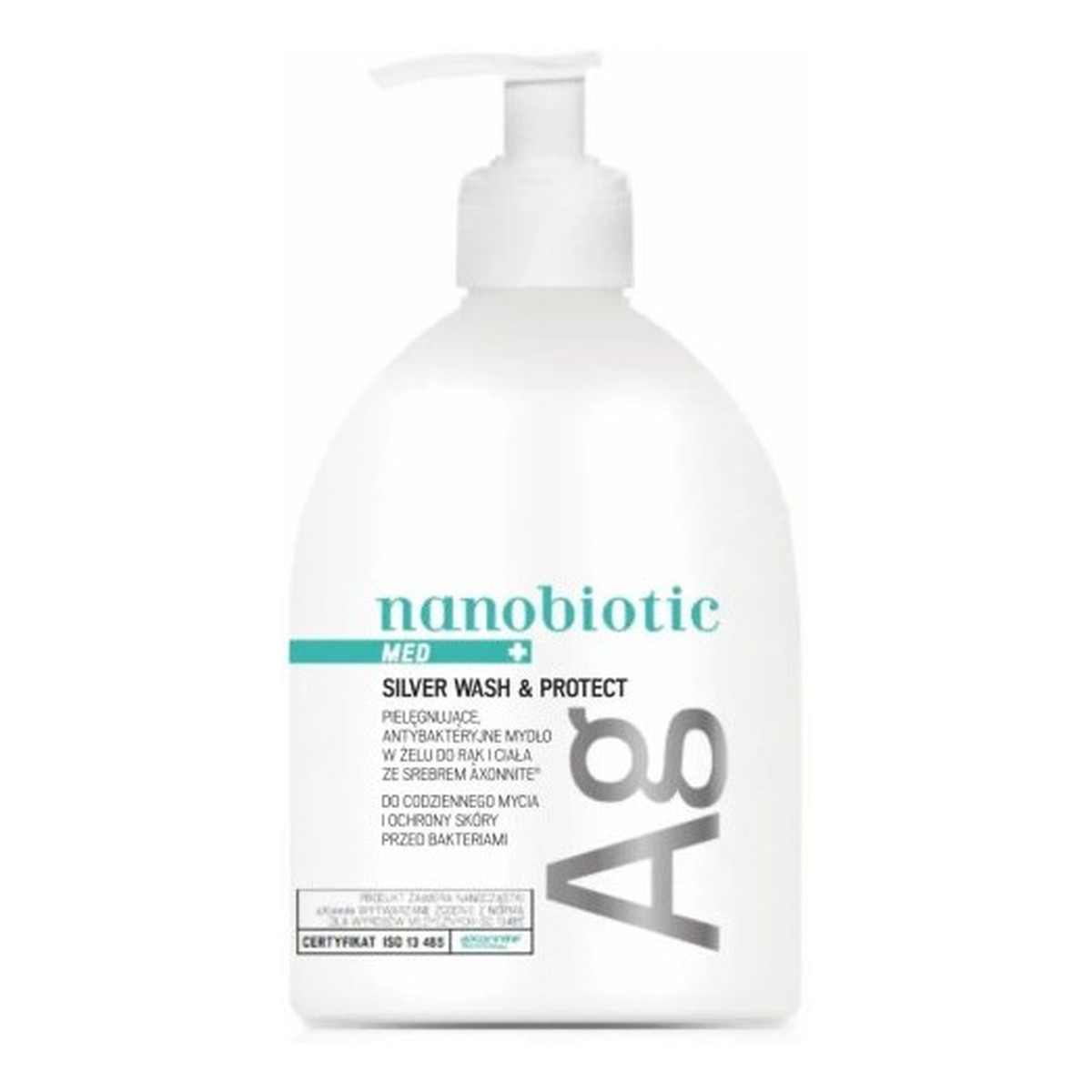 Nanobiotic Med Silver Wash Protect Mydło w żelu do rąk i ciała ze srebrem 500ml
