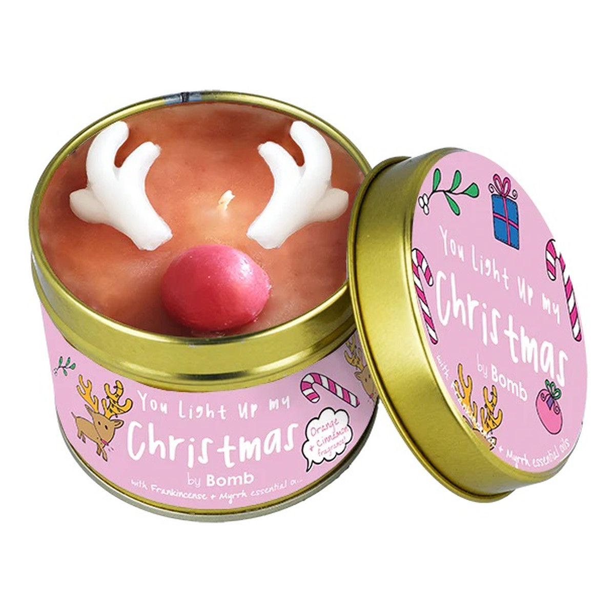 Bomb Cosmetics Świeca zapachowa w puszce you light up my christmas 237g