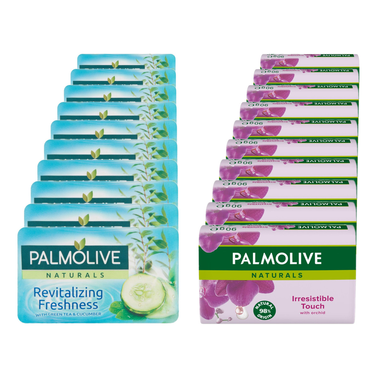 Palmolive Naturals Mydło toaletowe 10xOrchidea + 10xOgórek 20x90g