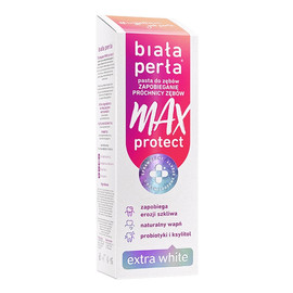 Max protect extra white wybielająca pasta do zębów