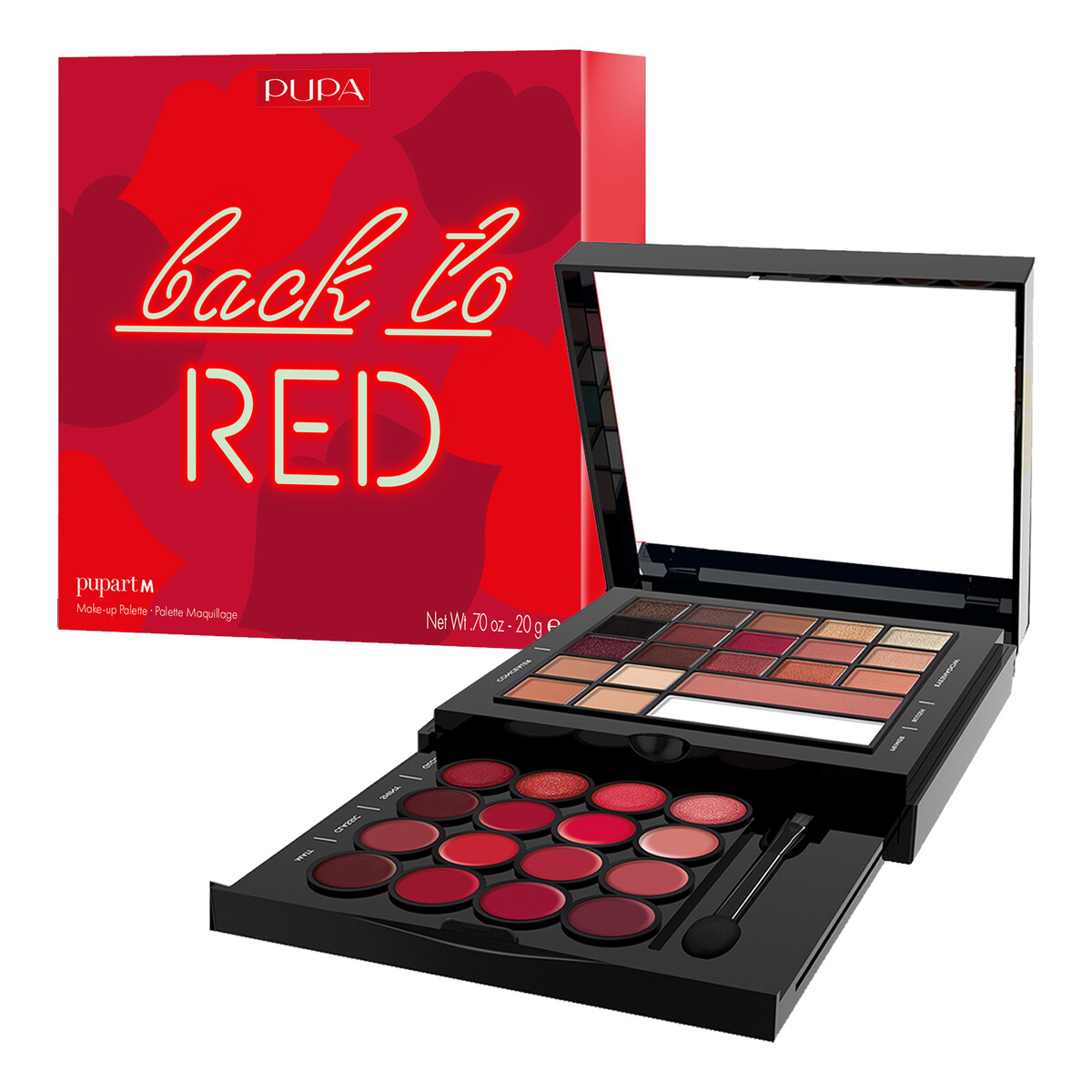 Pupa Milano Pupart M zestaw do makijażu Back To Red 20g