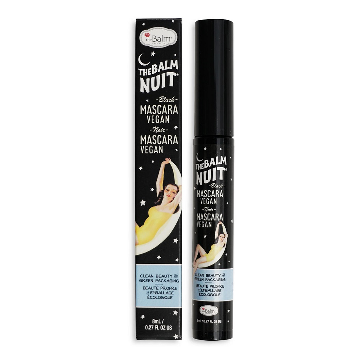 the Balm Nuit vegan mascara wydłużający tusz do rzęs black 8ml