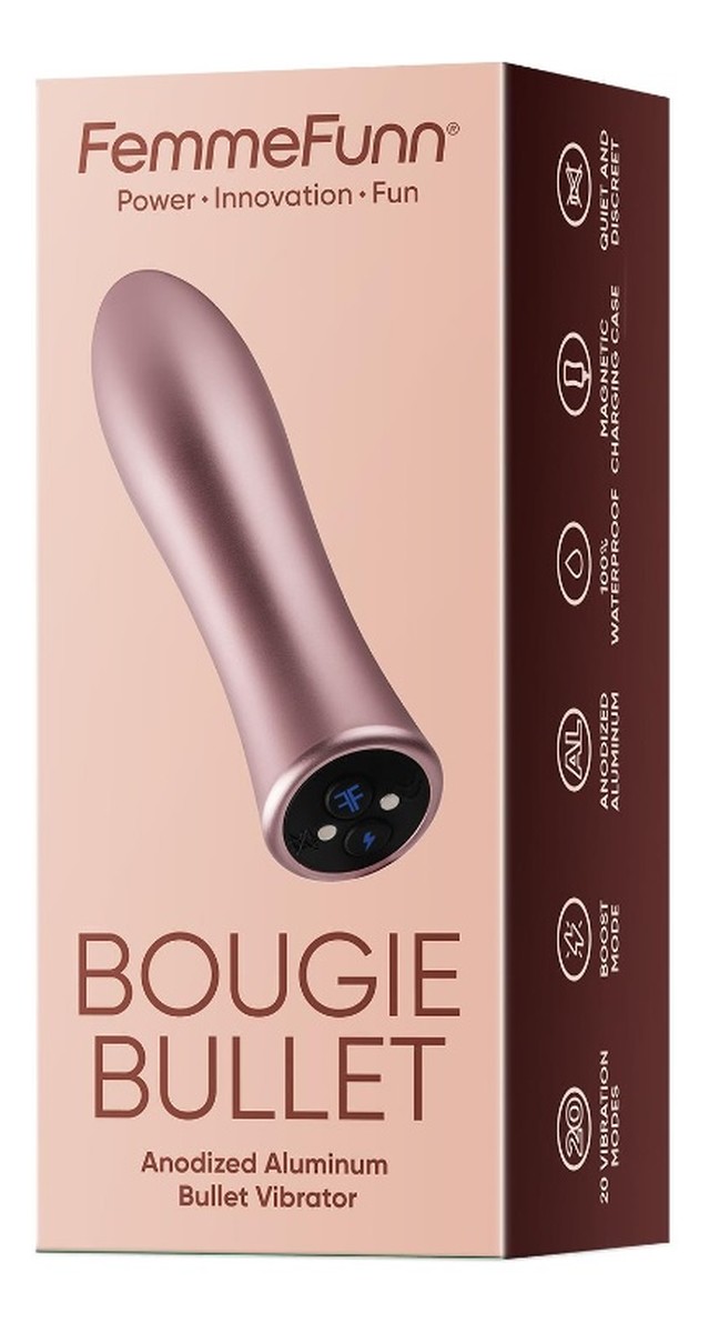 Bougie bullet wibrator typu "bullet" rose gold