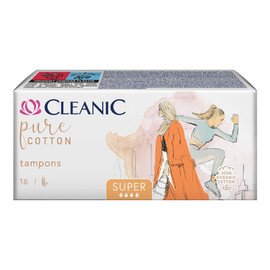 Pure Cotton Tampony Super z bawełny organicznej - 16 sztuk