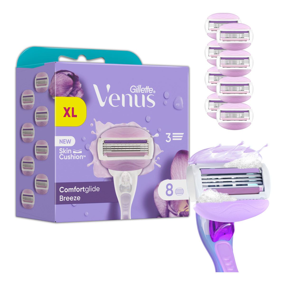 Gillette Venus Woman Breeze Ostrza Nożyki Wkłady do maszynki 8szt.