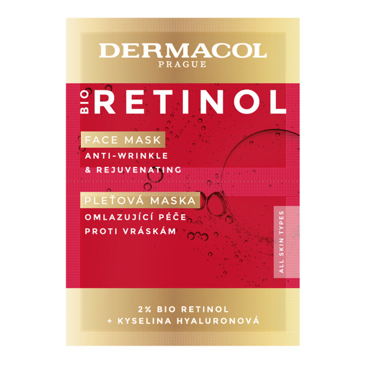 Dermacol Bio retinol face mask przeciwzmarszczkowa maska do twarzy 16ml