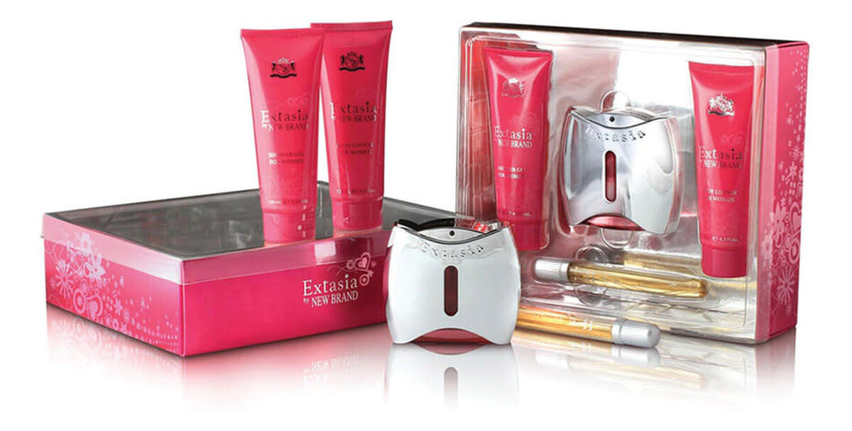 Zestaw woda perfumowana spray 100ml + balsam do ciała 130 ml + żel pod prysznic 130ml + woda perfumowana spray 15ml