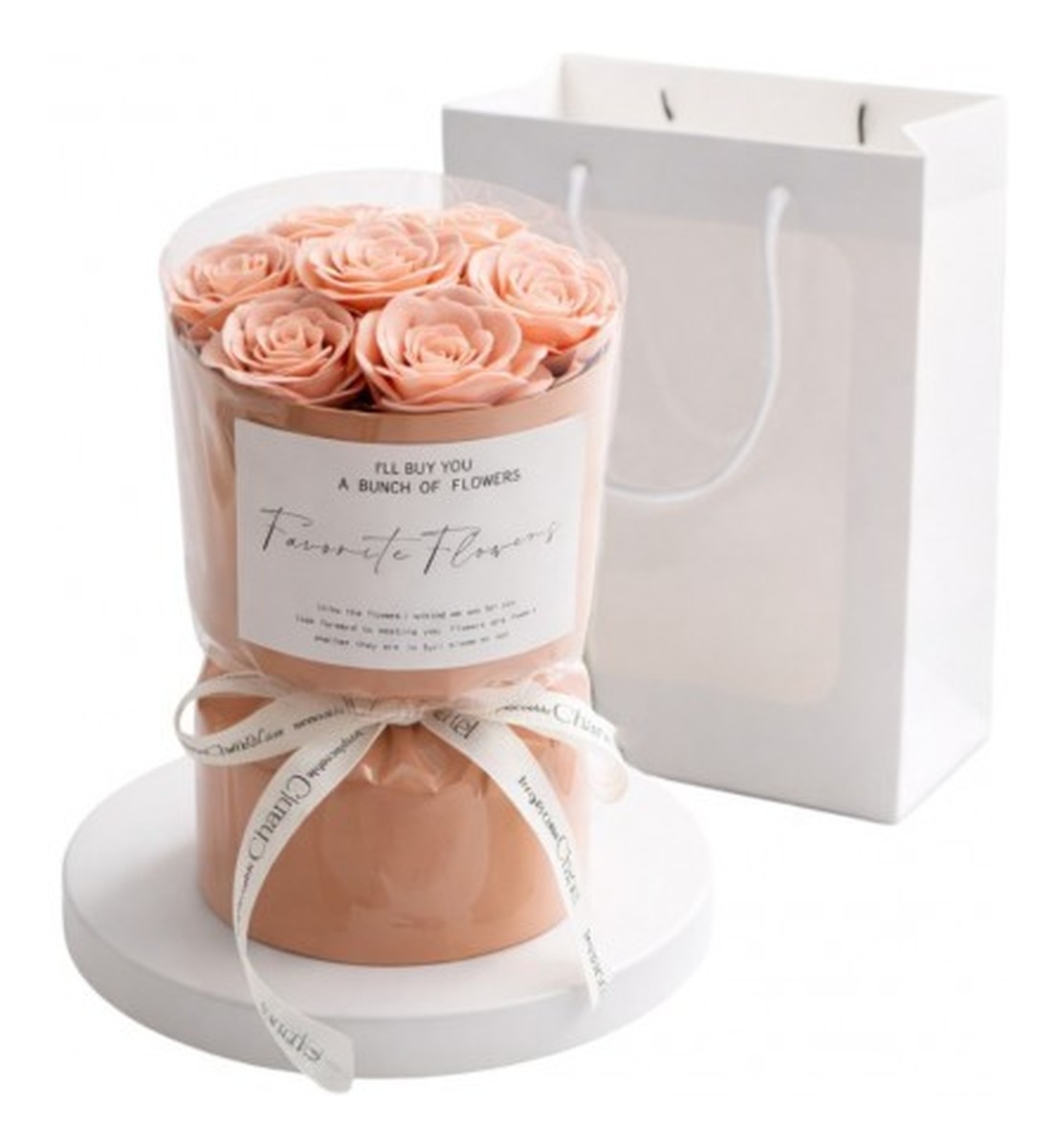 Flower Box Bukiet zapachowych kwiatów mydlanych (BUK27R) 7szt.