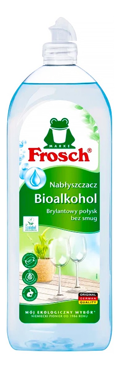 Nabłyszczacz do zmywarki na bazie bioalkoholu