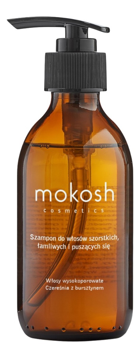 Szampon do włosów szorstkich łamliwych i puszących się czereśnia z bursztynem