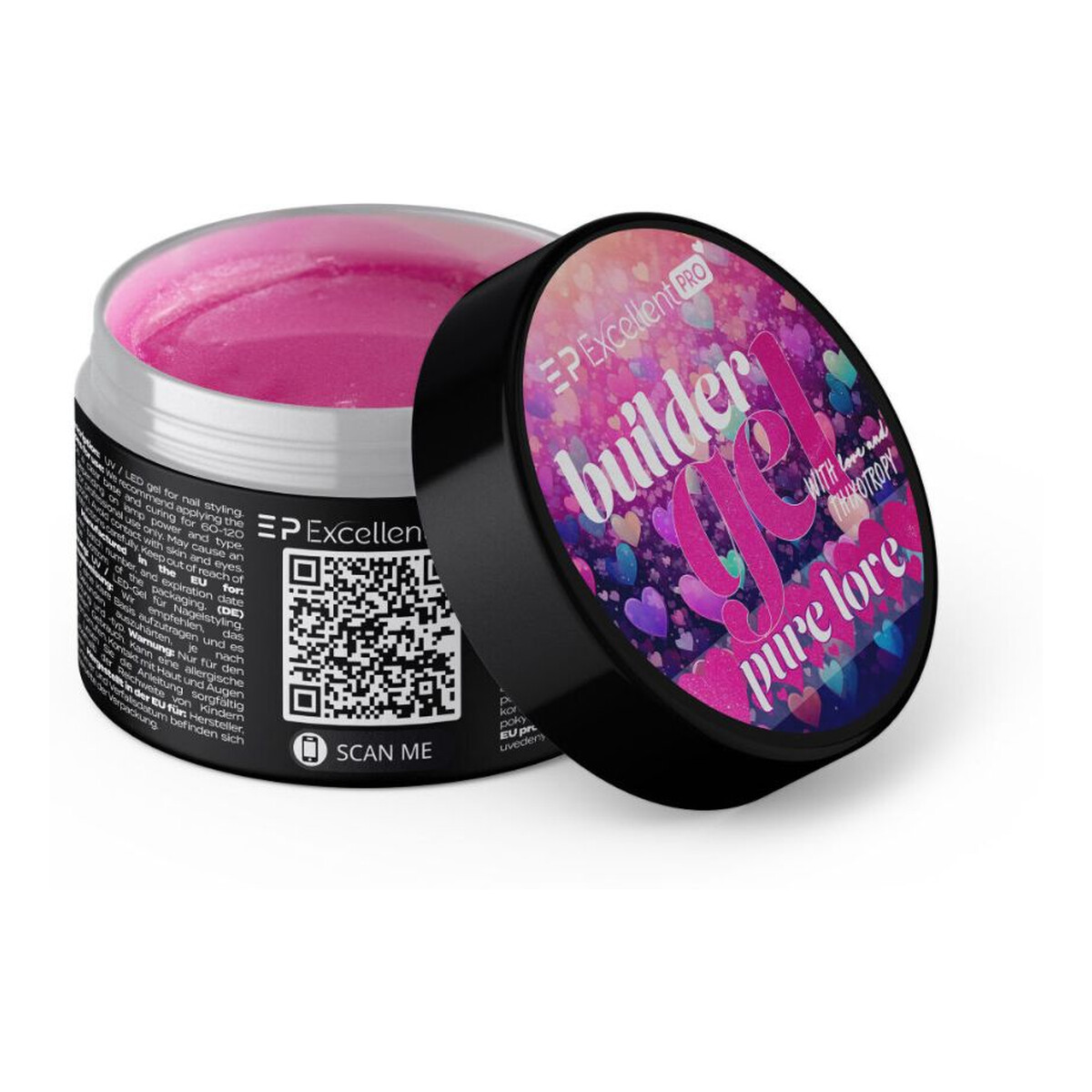 Excellent PRO Builder Gel Thixotropy With Effect Żel budujący pure love 15g