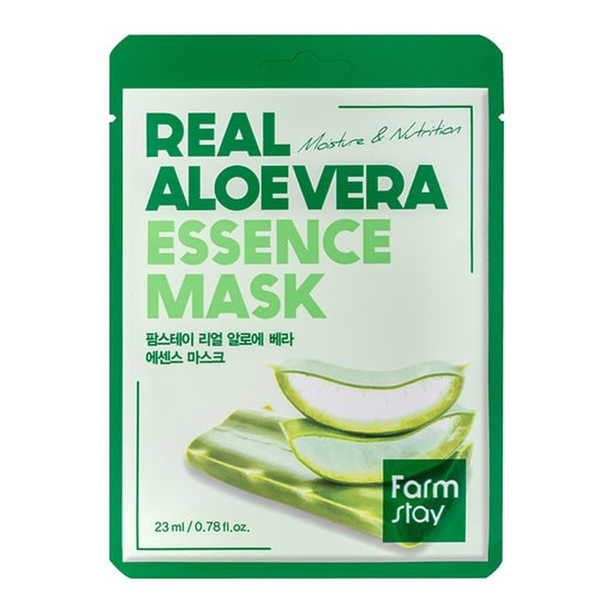 Farmstay Real aloe vera essence mask nawilżająca maseczka w płachcie z ekstraktem z aloesu 23ml