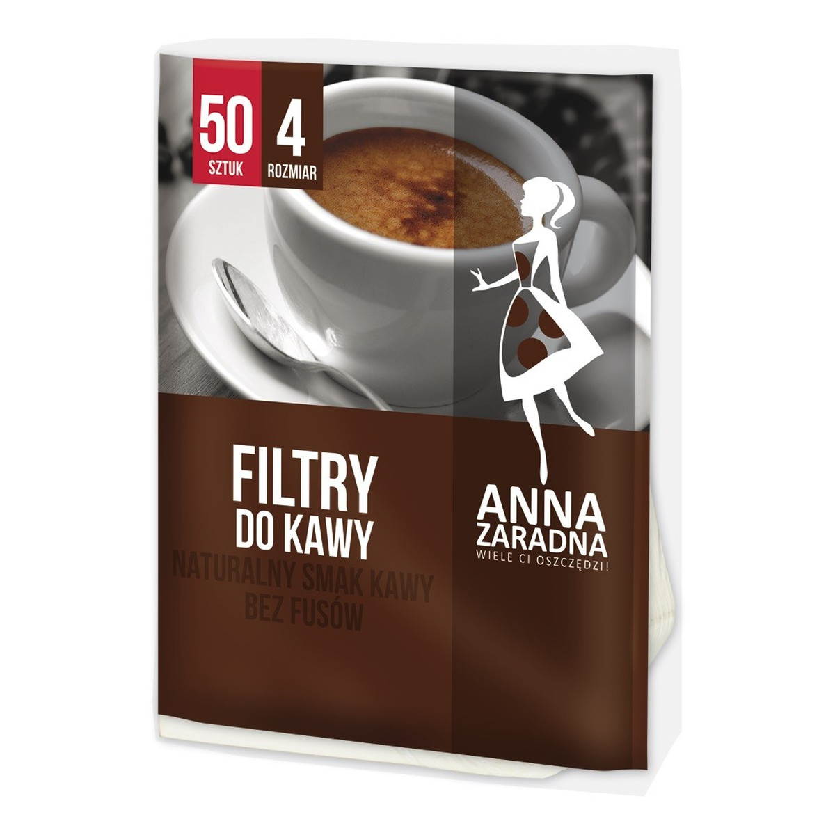 Anna Zaradna Filtry do kawy rozmiar 4 - 50szt