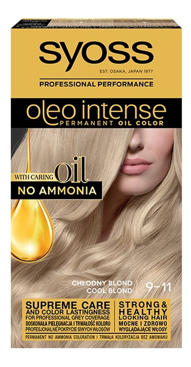 Oleo intense farba do włosów trwale koloryzująca z olejkami 9-11 chłodny blond