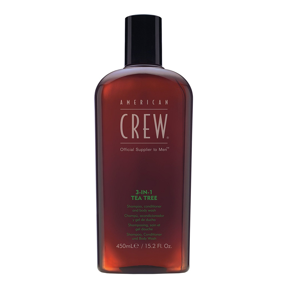 American Crew Official Supplier To Men 3-In-1 Tea Tree Shampoo Conditioner And Body Wash Szampon Odżywka i Żel do kąpieli z drzewa herbacianego dla mężczyzn 3w1 450ml