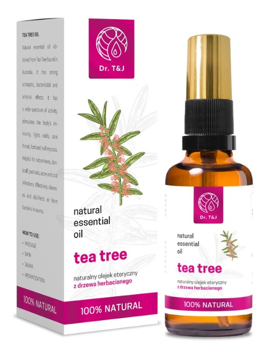 Natural Tea Tree Essential Oil naturalny olej eteryczny z drzewa herbacianego