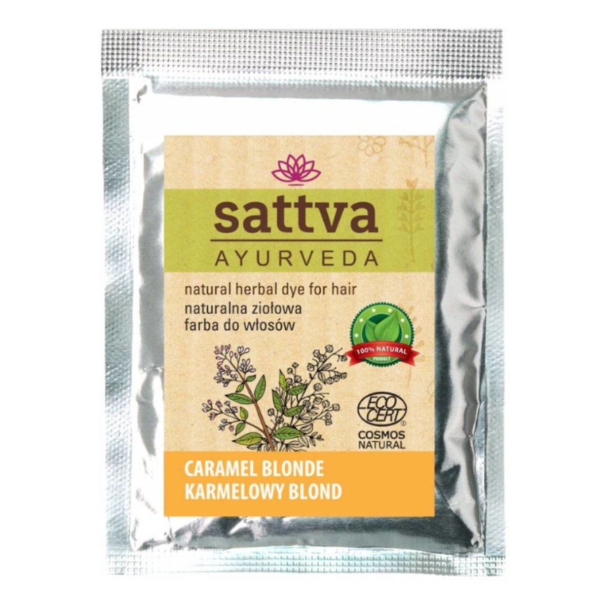 Sattva Natural Herbal Dye for Hair naturalna ziołowa farba do włosów 10g