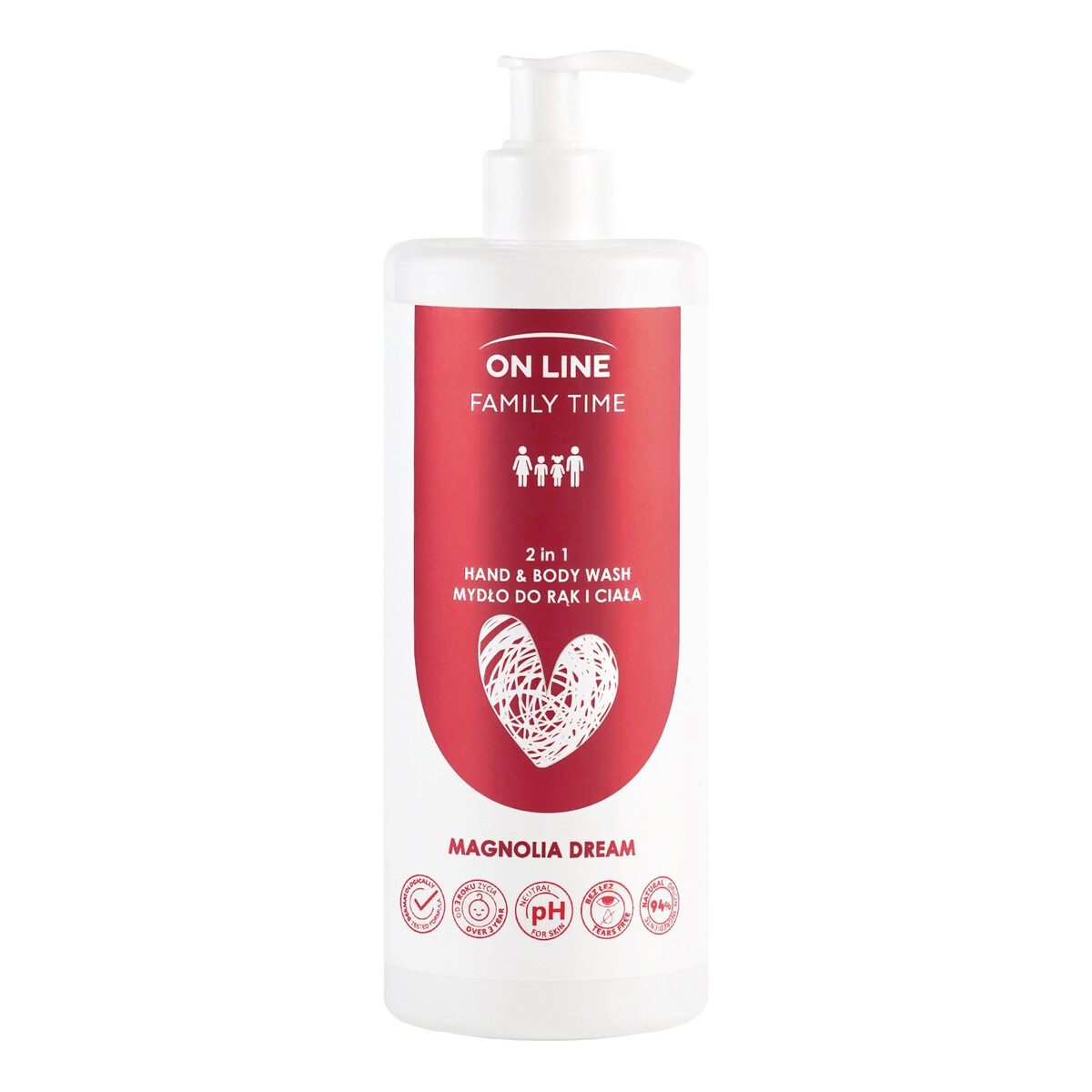 On Line Family Time Mydło do rąk i ciała 2w1 Magnolia Dream 500ml