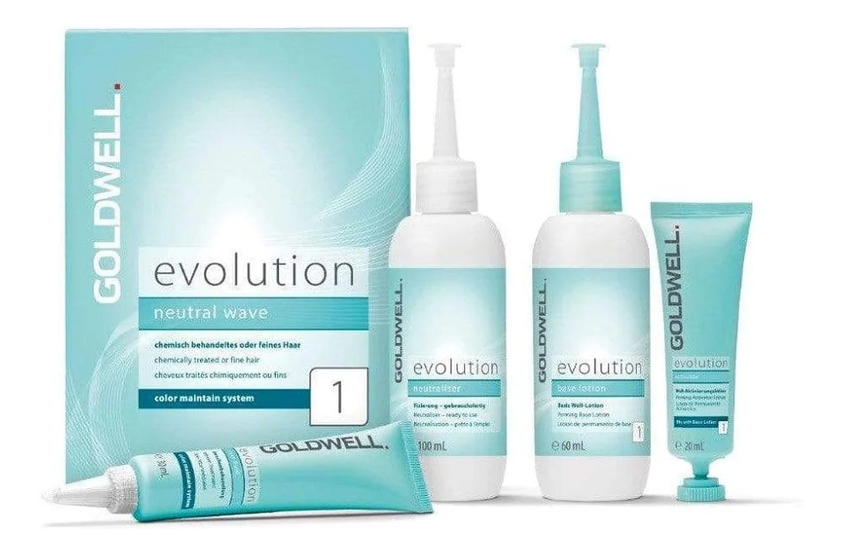 Evolution Neutral Wave Typ 1 zestaw do ondulacji Lotion bazowy + Lotion aktywujący + Utrwalacz + Kuracja pośrednia