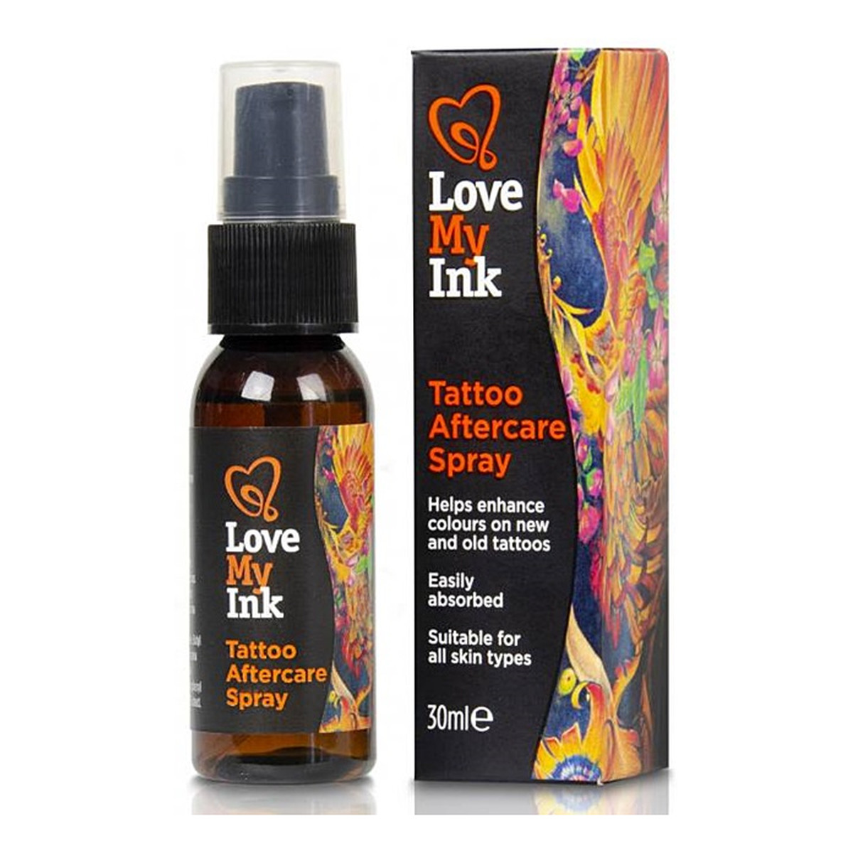 Love My Ink Aftercare Spray ochronny do pielęgnacji skóry i Tatuażu 30ml