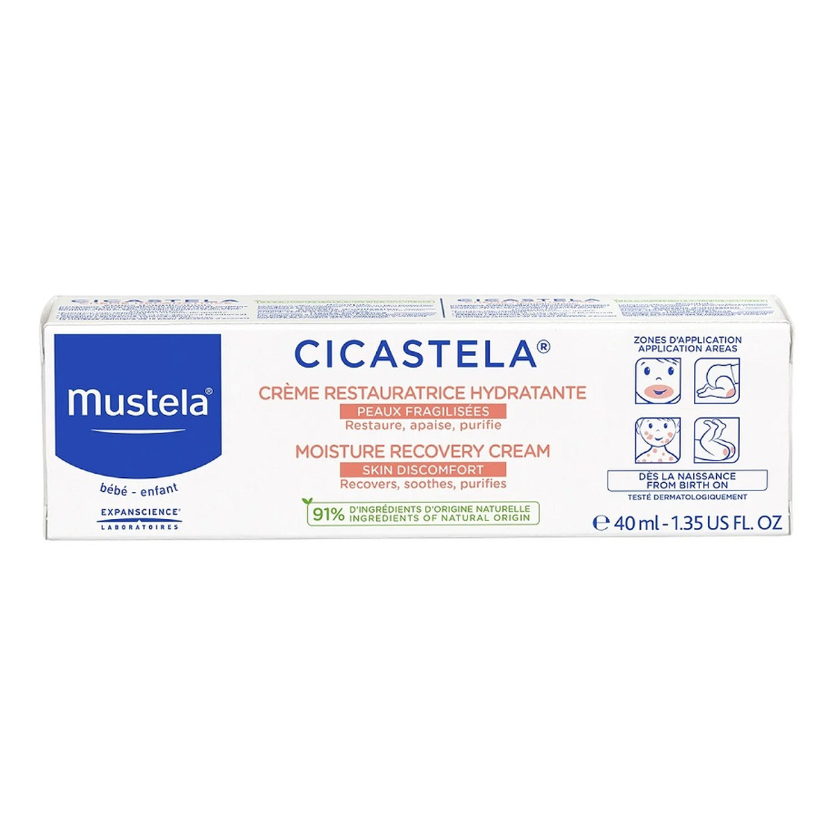 Mustela Cicastela Krem regeneracyjny dla niemowląt i dzieci 40ml