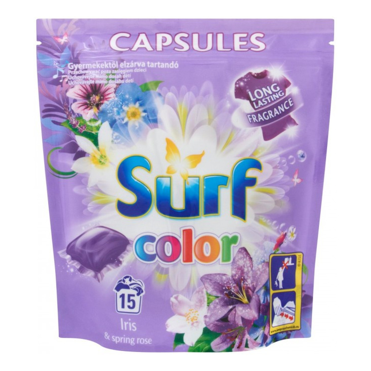 Surf Color Iris & Spring Rose kapsułki do prania 15szt