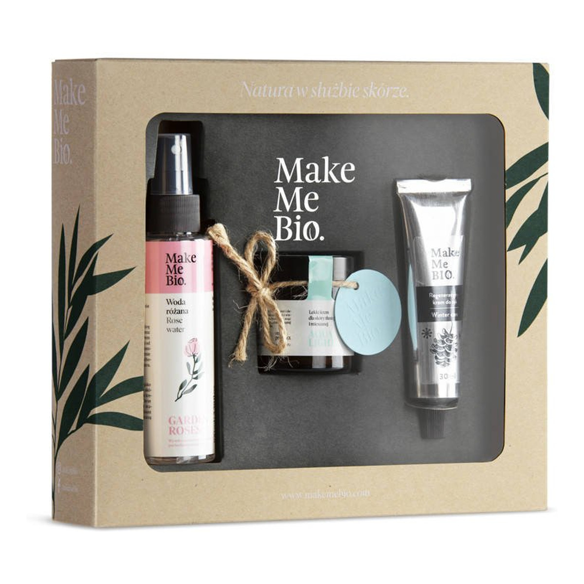 Make Me Bio Aqua Light Zestaw Krem + Woda Różana + Krem Do Rąk Winter Care