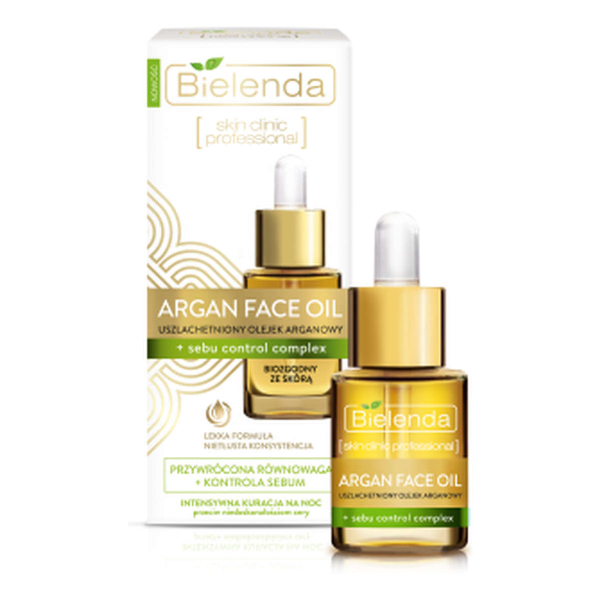 Bielenda Skin Clinic Professional Argan Face Oil Uszlachetniony Olejek Arganowy + Sebu Control Complex 15ml
