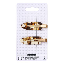 Lily klipsy do włosów do makijażu milk coffee 2szt