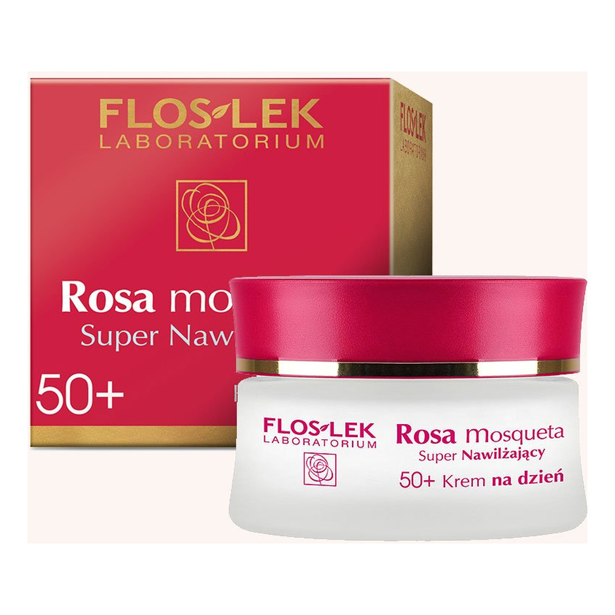 FlosLek Rosa Mosqueta 50+ Laboratorium Super Nawilżający Krem Na Dzień 50ml