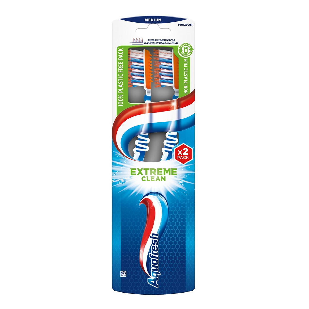 Aquafresh Extreme clean szczoteczka do zębów medium 2szt.