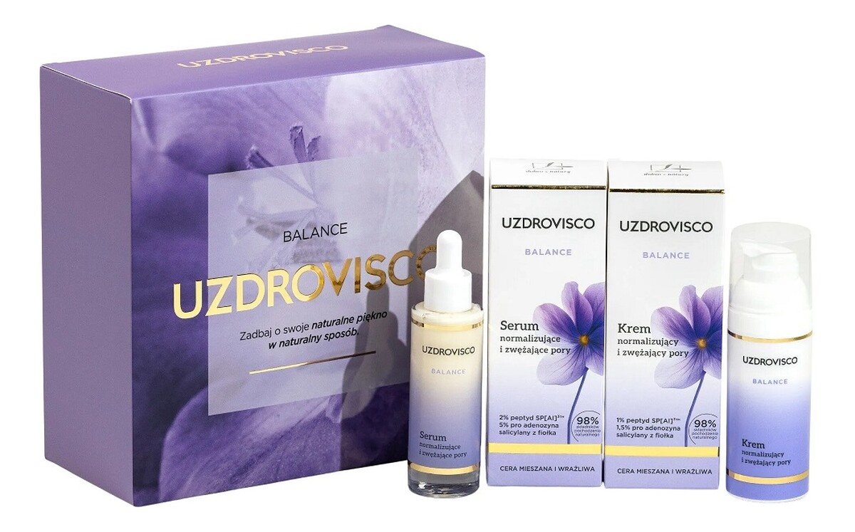 Zestaw krem normalizujący 50ml + serum normalizujące 30ml