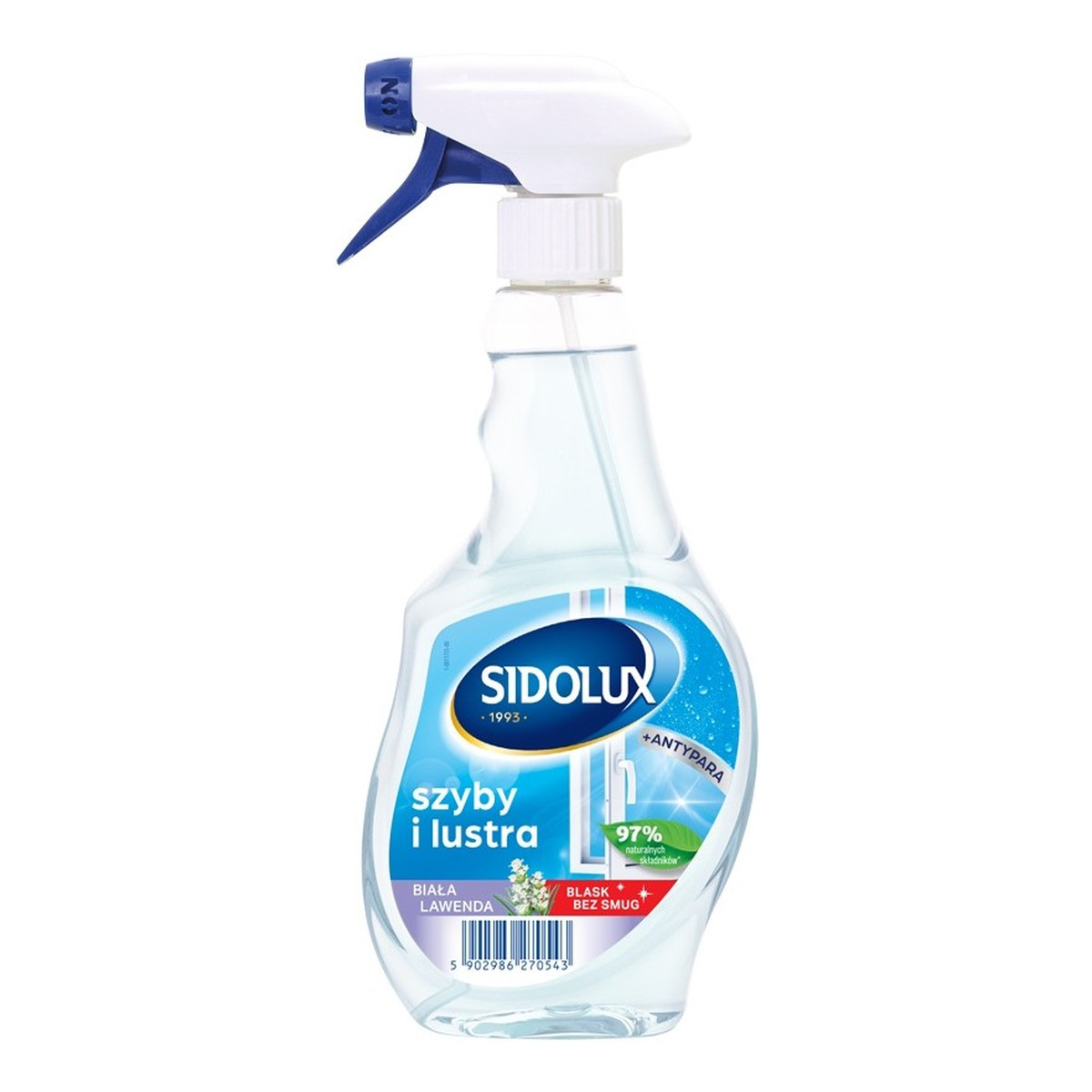 Sidolux Płyn do mycia szyb i luster Antypara Biała Lawenda 500ml