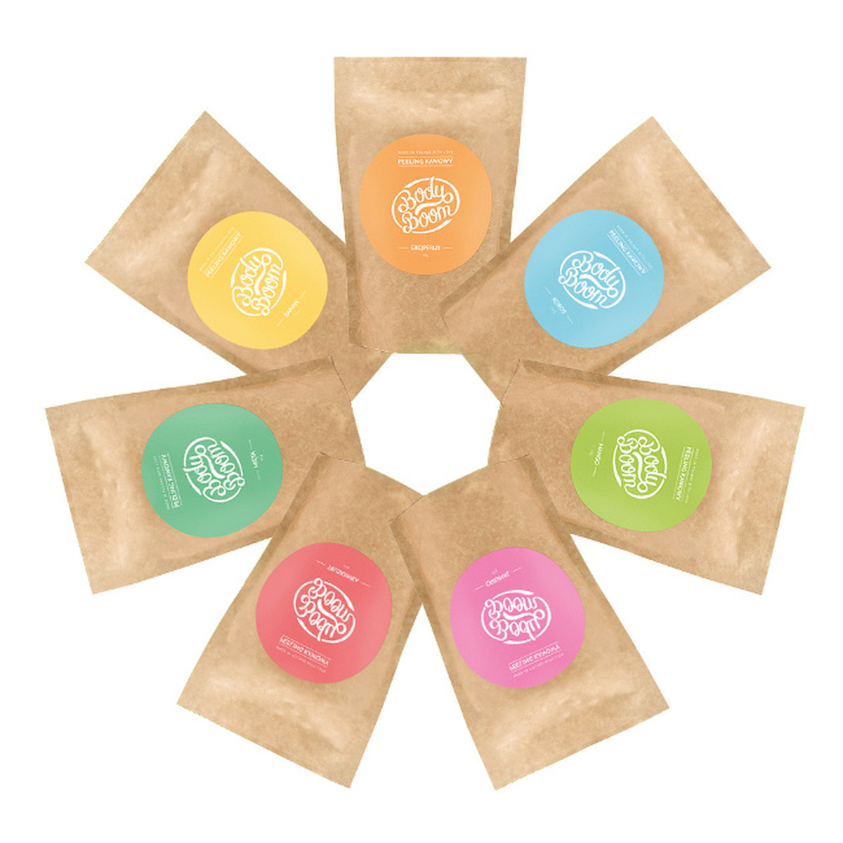 Body Boom 7 Cudów Peeling kawowy zestaw prezentowy 7x30g