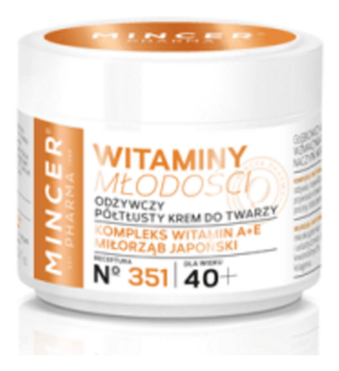 Krem odżywczy półtłusty 40+ na dzień na noc No 351