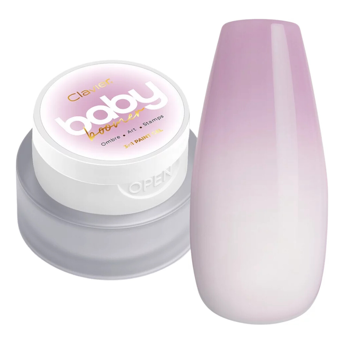 Clavier Baby Boomer Ombre żel do paznokci 3w1 3g