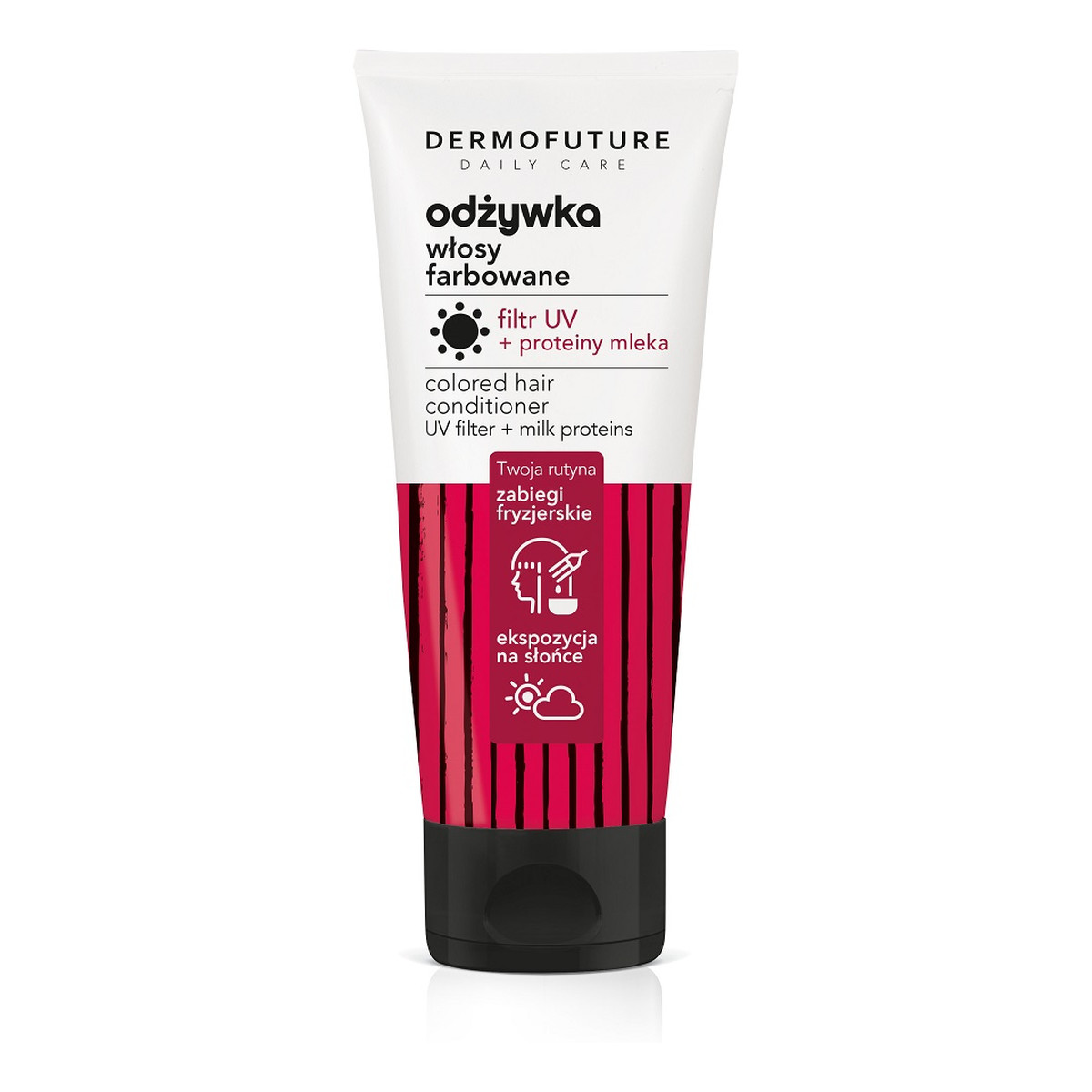DermoFuture Daily care odżywka do włosów farbowanych filtr uv & proteiny mleka 250ml