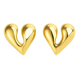 Kolczyki ze stali szlachetnej platerowane 14k złotem, zapięcie sztyfit KST3436